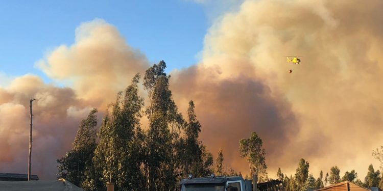 Alcalde Jorge Sharp anuncia querella por incendio que afecta a dos cerros de Valparaíso