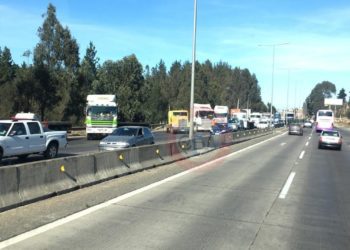 Camioneros bloquearon la Ruta 68, que une Valparaíso y Santiago, en protesta por muerte de conductor