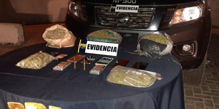 Droga avaluada en más de 750 millones de pesos y munición de guerra es incautada en fundo de Los Vilos