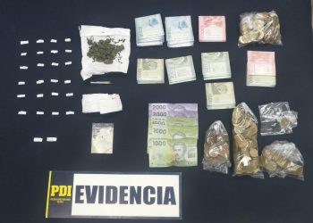 Tres personas fueron detenidas por venta de drogas en operativo de la PDI en Cartagena
