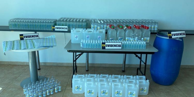 Incautan 321 litros de alcohol gel sin resolución sanitaria en el centro de Valparaíso ﻿