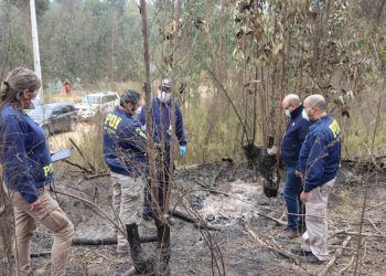 Realizan peritajes en focos de incendio en cuesta Balmaceda y camino La Pólvora para detectar origen del fuego
