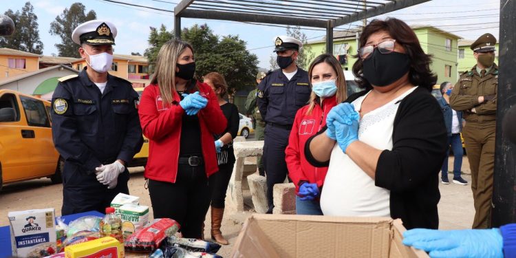 En Villa Alemana comenzó la entrega regional de las cajas de alimentos anunciadas por el Presidente Piñera