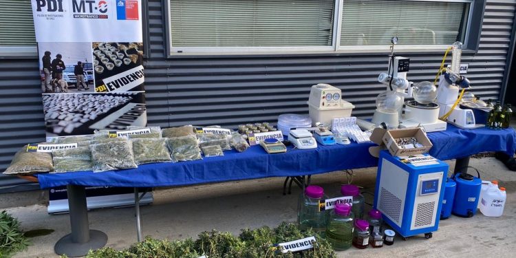 En prisión preventiva quedó sujeto sorprendido con laboratorio clandestino de productos derivados de la cannabis en Viña del Mar