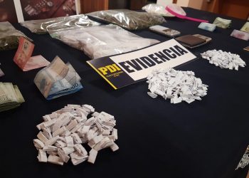 Detienen a tres personas tras desarticular vulcanización usada para venta de droga en la Ruta 5 Norte ﻿