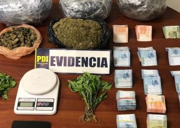 Detienen a tres personas en incautación de cargamento de cannabis en control carretero