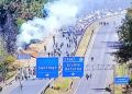 Comuneros realizan marcha por la Ruta 5 Sur al cumplirse dos años de la muerte de Camilo Catrillanca