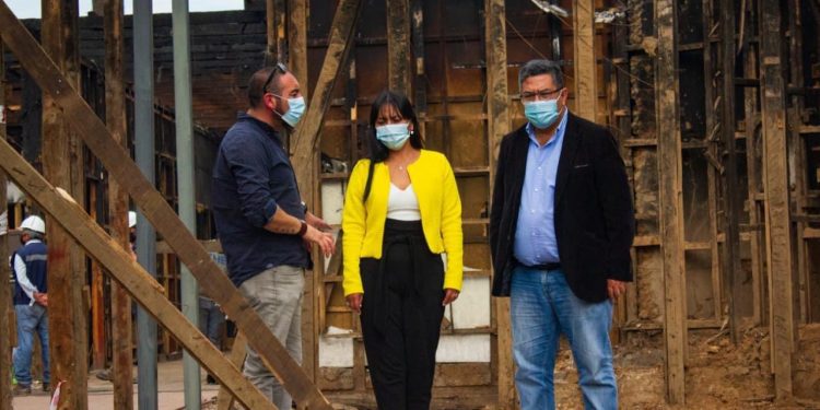 Un 20% de avance tienen las obras de reconstrucción de la casona consistorial de Quilpué