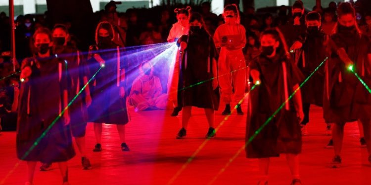 En la antesala del 8M LasTesis estrenó nueva performance