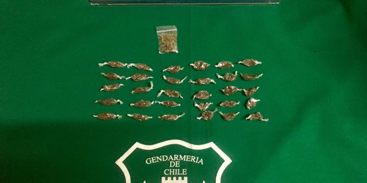 Con técnica del «pelotazo» intentaban entregar casi 100 dosis de pasta base a interno de cárcel de Los Andes