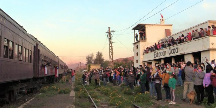 Tras 20 años el tren volvió a detenerse en la estación Ocoa