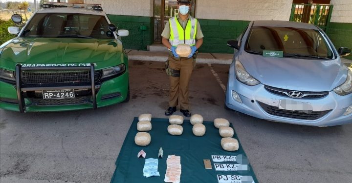 La Ligua: detienen a tres sujetos y decomisan más de 11 kilos de droga en control vehicular