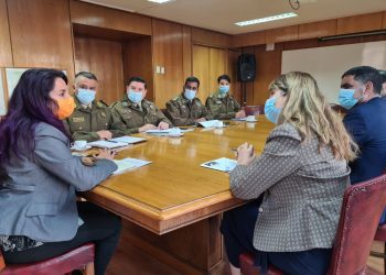 Delegada presidencial regional y policías se reúnen para establecer nuevos lineamientos en materia de seguridad