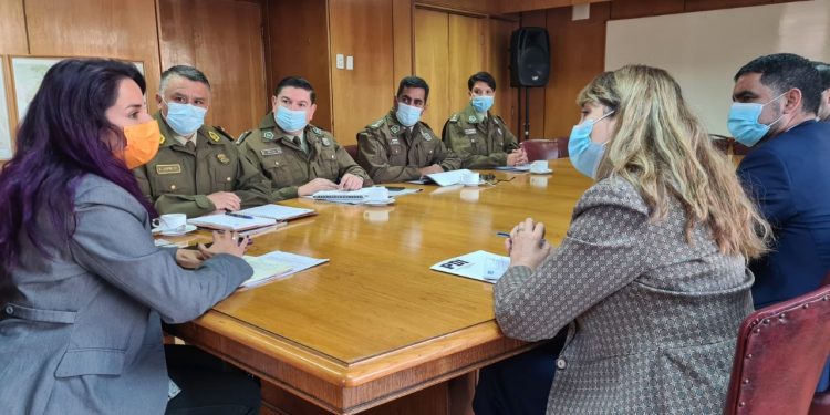 Delegada presidencial regional y policías se reúnen para establecer nuevos lineamientos en materia de seguridad