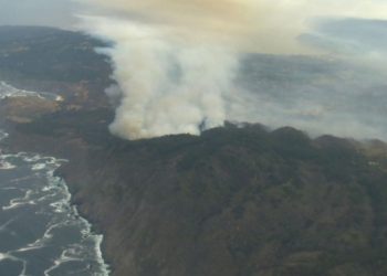Valparaíso se mantiene en Alerta Roja por incendio forestal en Laguna Verde