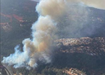 Valparaíso en alerta roja por incendio forestal en Las Docas