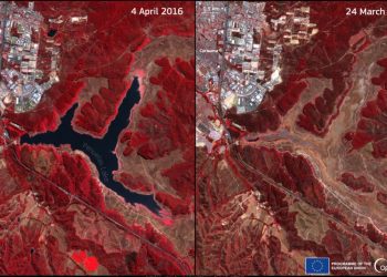 Dramático estado del lago Peñuelas queda en evidencia con imagen satelital
