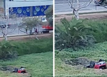 Vehículo cae al estero Marga Marga y sus ocupantes resultan ilesos