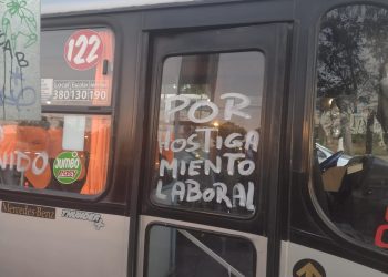 Conductores de línea 122 bus+metro inician paro indefinido