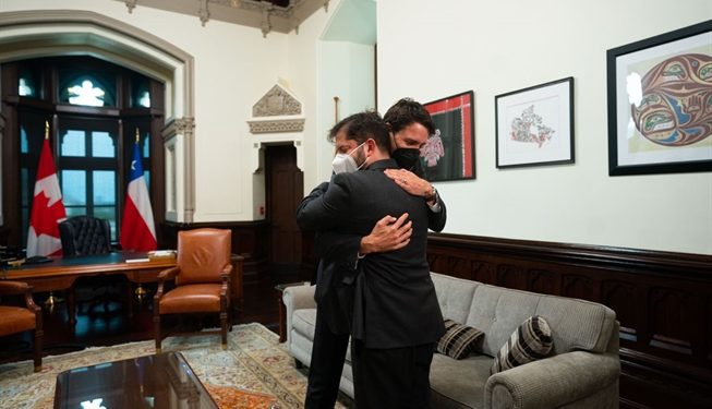 Gira Presidencial / Gabriel Boric se reúne con el Primer Ministro de Canadá, Justin Trudeau