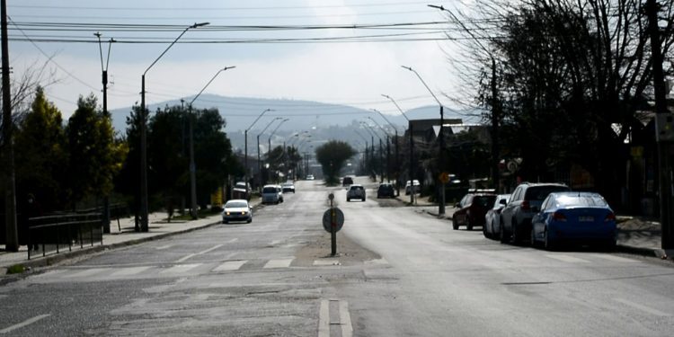 Parte segunda etapa de obras de bacheo en la calle Alcalde Peralta de Villa Alemana