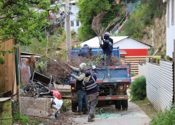 Retiran nueve toneladas de basura en sector de La Cantera en Cerro Ramaditas de Valparaíso