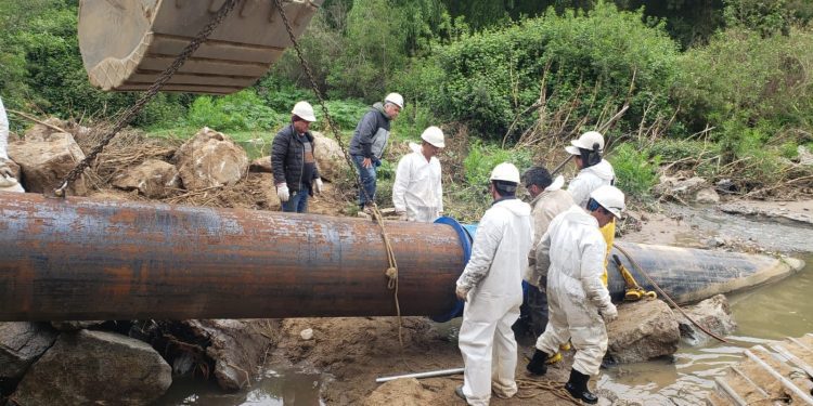 SISS levanta cargos contra Esval por nueva falla en tubería que transporta las aguas servidas de Quilpué y Villa Alemana