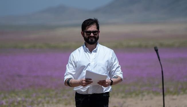 Presidente Gabriel Boric anuncia creación del Parque Nacional Desierto Florido