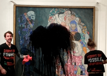 Nuevo ataque: Manchan con pintura negra un cuadro en museo de Viena