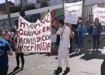 Fenats de Hospital de Quilpué cumple dos semanas en movilizaciones