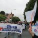 Confusam realiza marcha en Reloj de flores en tercera semana de movilización
