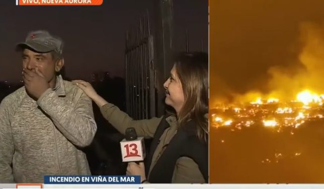 Avalancha de denuncias contra periodista de Canal 13 por polémica cobertura del incendio