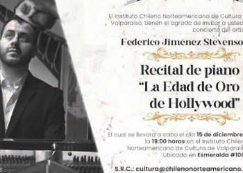 Instituto Chileno Norteamericano de Cultura invita a recital de piano