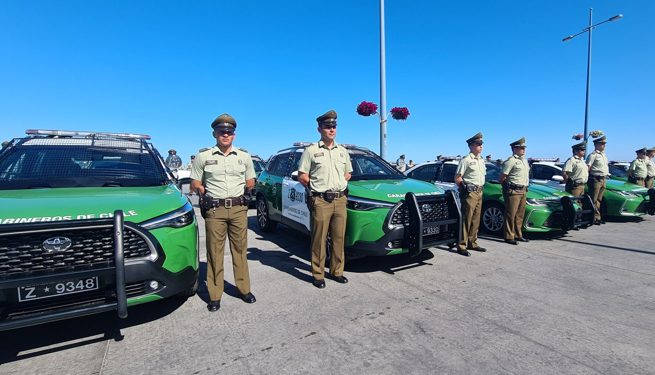 Entregan 34 nuevos vehículos para Carabineros de la región