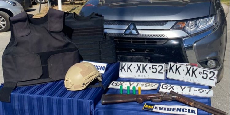 PDI recupera armas y chalecos anti balas en Cartagena