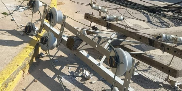 Core Nataly Campusano oficia a Superintendencia por caída de postes en Avenida Alemania