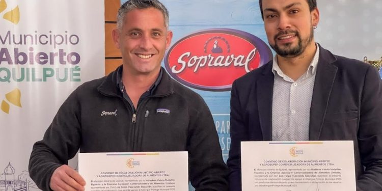Municipio de Quilpué y Sopraval suscriben convenio para donar alimentos al albergue municipal