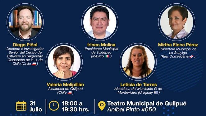 Alcaldes de Uruguay, México y República Dominicana expondrán en Quilpué
