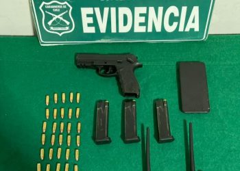 Detienen a cinco sujetos en Reñaca alto con armas y municiones