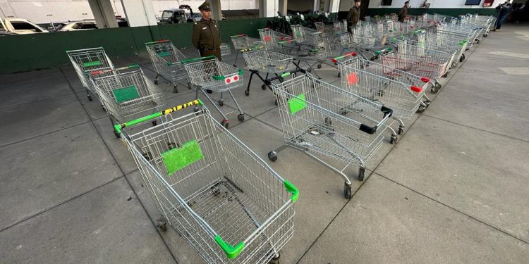 Valparaíso: Incautan 71 carros de supermercados robados