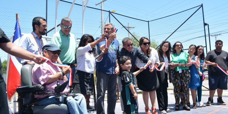 Comunidades de Poblaciones Portales y El Retoño reinauguraron renovadas multicanchas