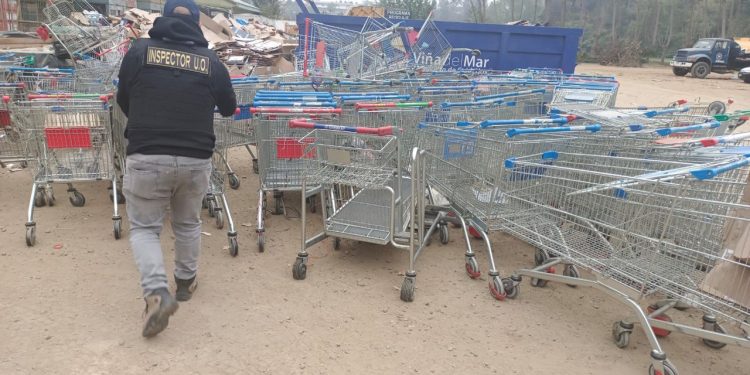 En operativos Municipales retiran alrededor de 500 carros de supermercado de las calles de Viña del Mar