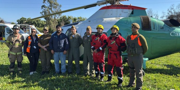 Logran rescate de 5 personas que fueron arrastradas por el Río Aconcagua en La Cruz
