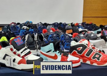 Policía de Investigaciones de San Antonio incautó $18 millones en zapatillas falsificadas