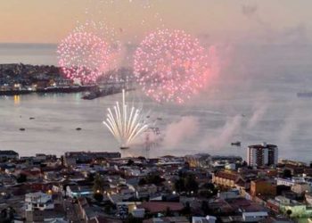 Existoso ensayo del show pirotécnico de Año Nuevo en Valparaíso