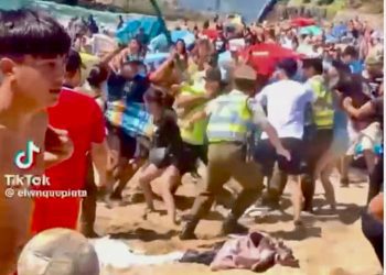 Una violenta riña deja heridos y detenido en la playa Caleta Abarca de Viña del Mar