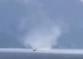 Captan impresionante tromba marina frente a Puerto Montt