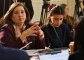 Senadores PS asisten a La Moneda para presentar su propuesta por megarreforma